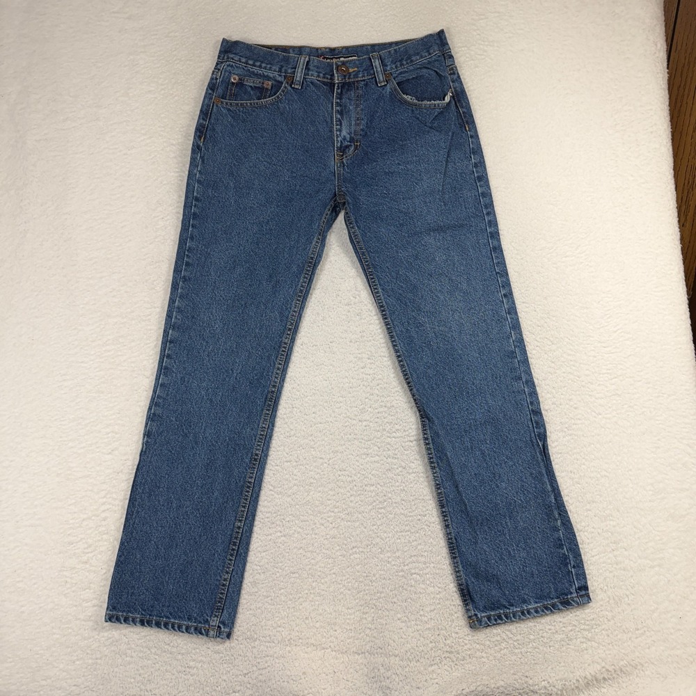 Vintage 90s Levi's 501 Jeans 31x32 Made USA Batwing Blue Denim Comfort Fit